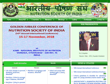 Tablet Screenshot of nutritionsocietyindia.org